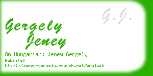 gergely jeney business card